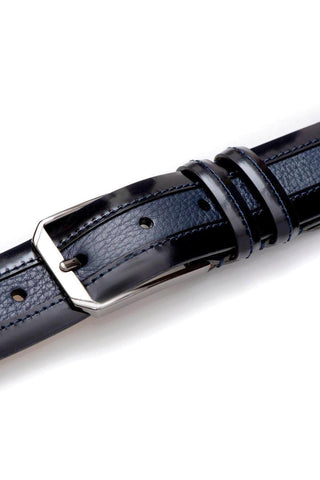 Mezlan AO11113 Men's Leather & Deer-Skin Leather Belt (MZB1156)