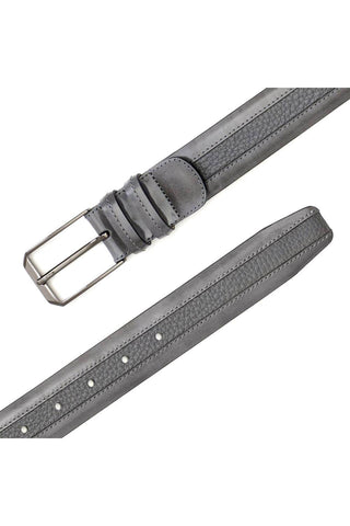 Mezlan AO11113 Men's Leather & Deer-Skin Leather Belt (MZB1156)