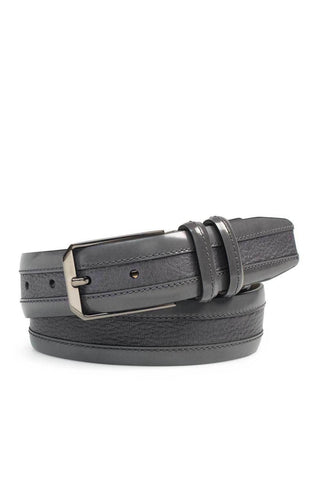 Mezlan AO11113 Men's Leather & Deer-Skin Leather Belt (MZB1156)