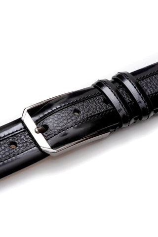 Mezlan AO11113 Men's Leather & Deer-Skin Leather Belt (MZB1156)