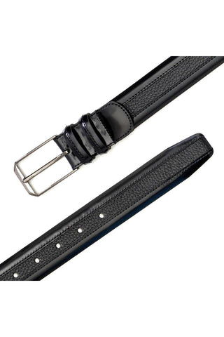 Mezlan AO11113 Men's Leather & Deer-Skin Leather Belt (MZB1156)