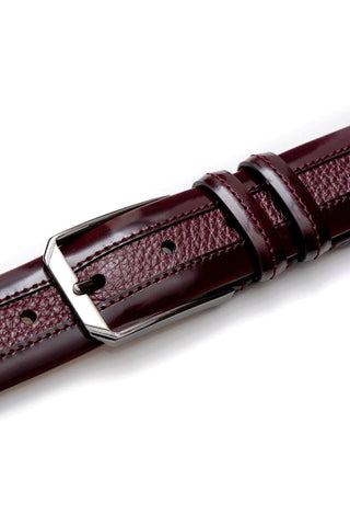 Mezlan AO11113 Men's Leather & Deer-Skin Leather Belt (MZB1156)