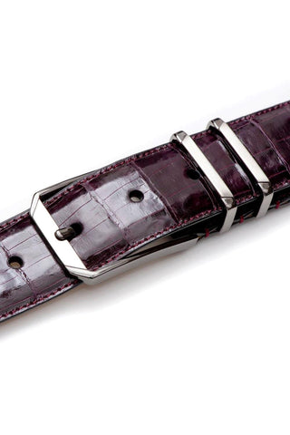 Mezlan AO11115 Men's Exotic Crocodile Skin Belt (MZB1153)-AmbrogioShoes
