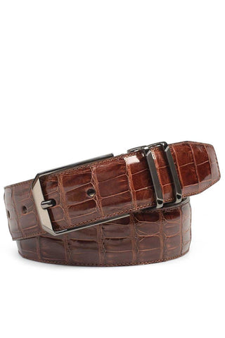 Mezlan AO11115 Men's Exotic Crocodile Skin Belt (MZB1153)-AmbrogioShoes