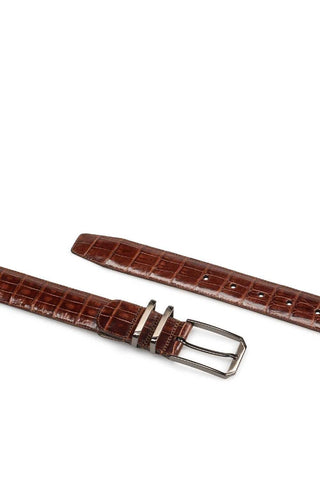 Mezlan AO11115 Men's Exotic Crocodile Skin Belt (MZB1153)-AmbrogioShoes