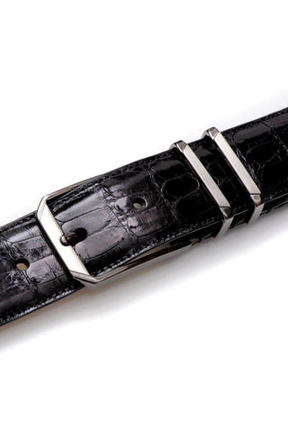 Mezlan AO11115 Men's Exotic Crocodile Skin Belt (MZB1153)-AmbrogioShoes