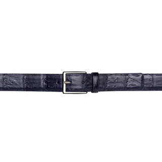 Mezlan AO11523 Blue Classic Exotic Crocodile Skin Men's Belt (MZB1238)-AmbrogioShoes