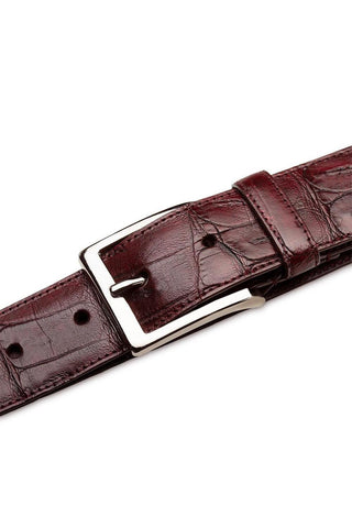 Mezlan AO11523 Men's Exotic Crocodile Skin Belt (MZB1240)-AmbrogioShoes