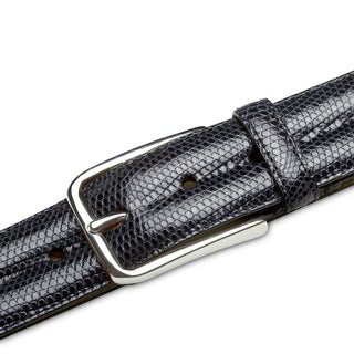 Mezlan AO11530 Blue Classic Exotic Lizard Skin Men's Belt (MZB1242)-AmbrogioShoes