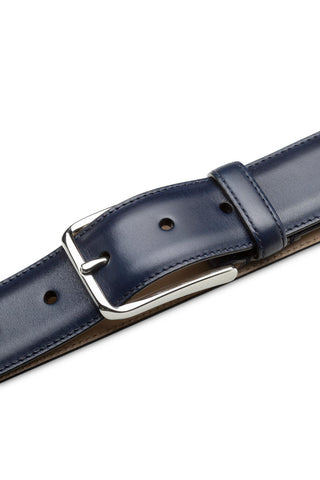 Mezlan AO11532 Men's Center Piped Calf-Skin Leather Belts (MZB1249)-AmbrogioShoes
