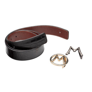 Mezlan AO11533 Men's Reversible Crocodile & Lizard Skin Belts (MZB1250)