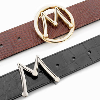 Mezlan AO11533 Men's Reversible Crocodile & Lizard Skin Belts (MZB1250)