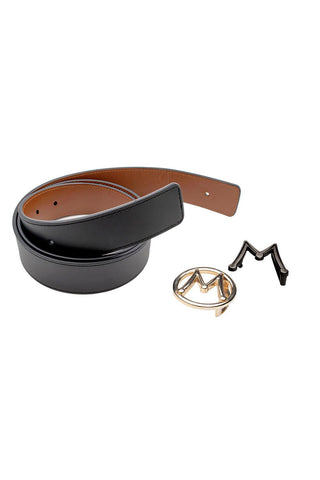 Mezlan AO11534 Men's Reversible Calf-Skin Leather Belts (MZB1248)-AmbrogioShoes