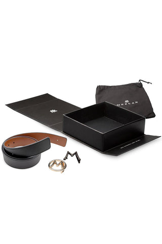 Mezlan AO11534 Men's Reversible Calf-Skin Leather Belts (MZB1248)-AmbrogioShoes