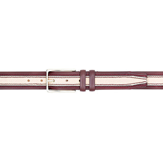 Mezlan AO11670 Men's Two Tone Calf-Skin Leather Belts (MZB1245)-AmbrogioShoes