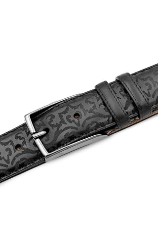 Mezlan AO11677 Men's Laser Embossed Calf-Skin Leather Belts (MZB1247)