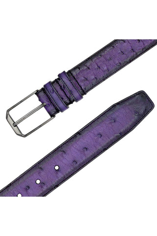 Mezlan AO11678 Men's Exotic Ostrich Skin Belts (MZB1246)-AmbrogioShoes