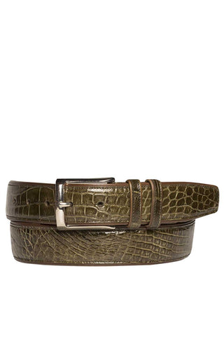 Mezlan AO7907 Men's Exotic Alligator Skin Belt (MZB1080)-AmbrogioShoes