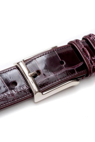 Mezlan AO7907 Men's Exotic Alligator Skin Belt (MZB1080)-AmbrogioShoes