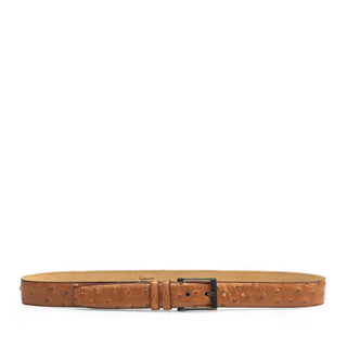 Mezlan AO8146 Men's Exotic Ostrich Skin Belt (MZB1184)-AmbrogioShoes