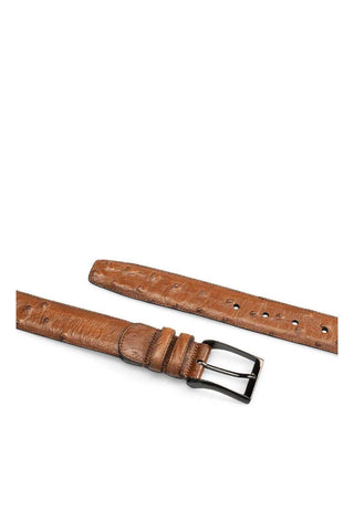 Mezlan AO8146 Men's Exotic Ostrich Skin Belt (MZB1184)-AmbrogioShoes