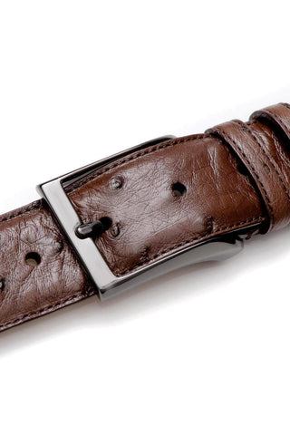 Mezlan AO8146 Men's Exotic Ostrich Skin Belt (MZB1184)-AmbrogioShoes