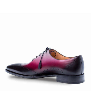 Mezlan Addy Mens Luxury Shoes Black Multi Calfskin Oxfords 8508 (MZ2605)-AmbrogioShoes