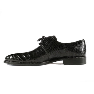 Mezlan 4732-F Men's Shoes Black Exotic Caiman Crocodile Derby Oxfords (MZS3303)-AmbrogioShoes
