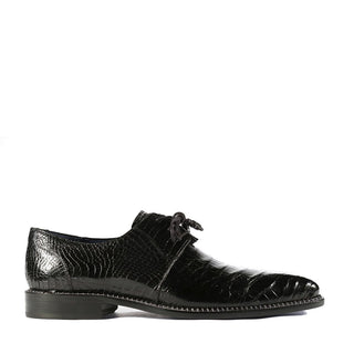 Mezlan 4732-F Men's Shoes Black Exotic Caiman Crocodile Derby Oxfords (MZS3303)-AmbrogioShoes