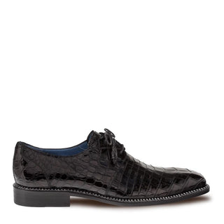 Mezlan Aegis 4733-J Men's Shoes Black Exotic Alligator Dress Oxfords (MZ3232)-AmbrogioShoes