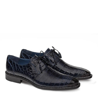 Mezlan Aegis 4733-J Men's Shoes Navy Exotic Alligator Dress Oxfords (MZ3233)-AmbrogioShoes