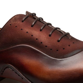 Mezlan Affari 21142 Men's Shoes Cognac & Rust Suede / Calf-Skin Leather Brogue Oxfords (MZ3739)-AmbrogioShoes