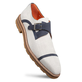 Mezlan Alari 21534 Men's Shoes Perforated Nubuck Leather Single Monk-Strap (MZ3801)-AmbrogioShoes