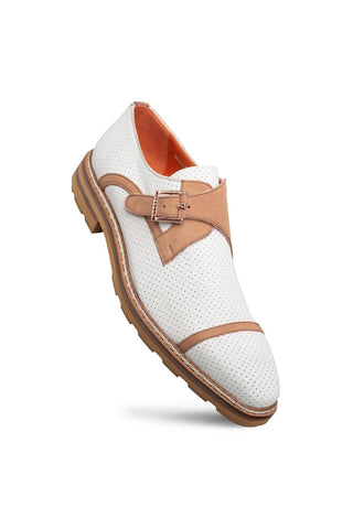 Mezlan Alari 21534 Perforated Leather Single Monk-Strap