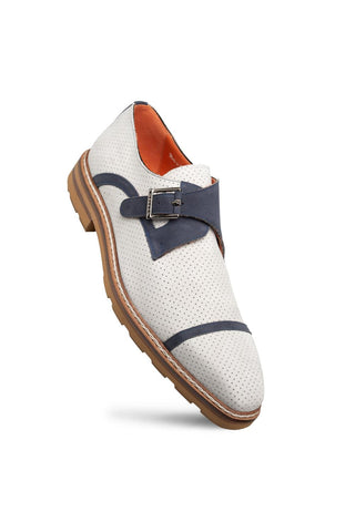 Mezlan Alari 21534 Perforated Leather Single Monk-Strap