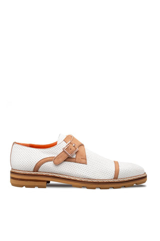 Mezlan Alari 21534 Perforated Leather Single Monk-Strap