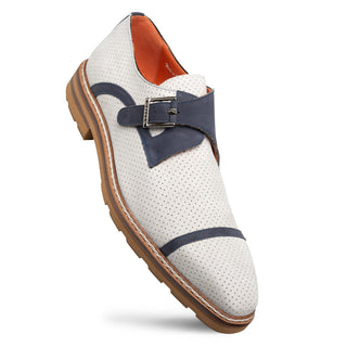 Mezlan Alari 21534 Perforated Nubuck Leather Single Monk-Strap (MZ3801)-AmbrogioShoes