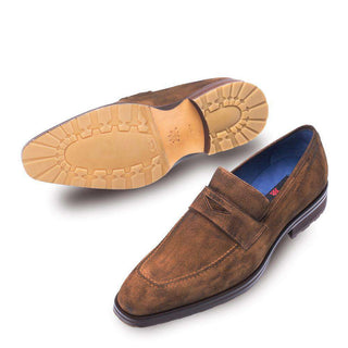 Mezlan Alberini Men's Cognac Suede Loafers 8644(MZ2652)-AmbrogioShoes