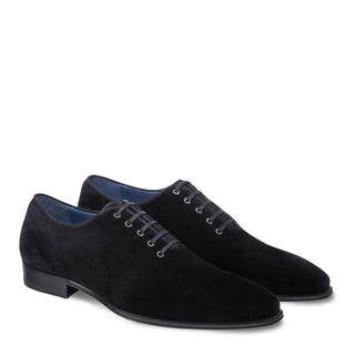 Mezlan Alesso Men's Shoes Black Velvet Lace-Up Oxfords 9213 (MZ3213)-AmbrogioShoes