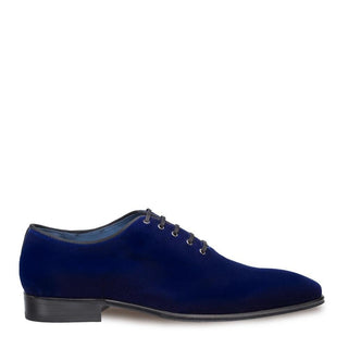 Mezlan Alesso Men's Shoes Navy Velvet Lace-Up Oxfords 9213 (MZ3214)-AmbrogioShoes