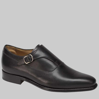 Mezlan Algar Mens Luxury Shoes Graphite Calfskin Monkstrap Loafers 8053(MZ2322)-AmbrogioShoes