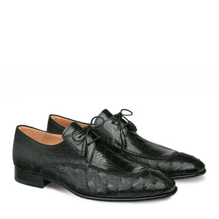 Mezlan Amadeus Men's Shoes Black Exotic Skin Split-Toe Oxfords 4638-SP (MZ3170)-AmbrogioShoes