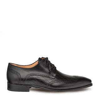 Mezlan Argento Men's Shoes Black Calf-Skin Leather Oxfords 9340 (MZ3126)-AmbrogioShoes