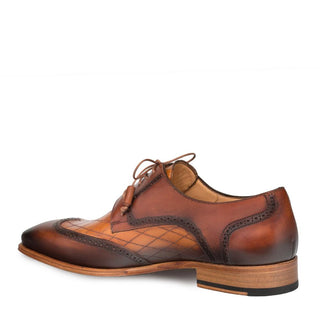 Mezlan Argento Men's Shoes Cognac and Honey Calf-Skin Leather Oxfords 9340 (MZ3127)-AmbrogioShoes