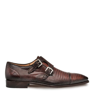 Mezlan Argentum Men's Shoes Exotic Lizard-Skin Cap-Toe Monk-Straps Loafers (MZ3195)-AmbrogioShoes