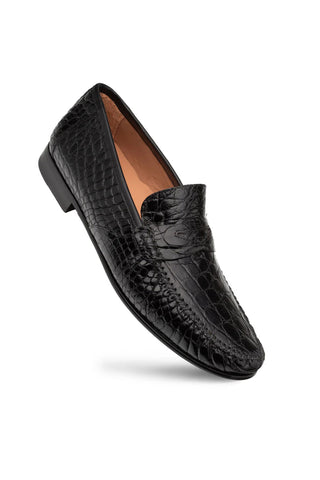 Mezlan Armano Crocodile Penny Loafer