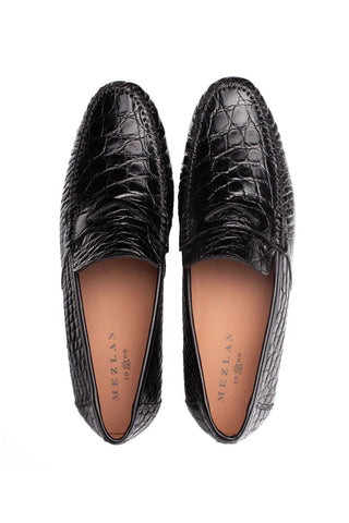 Mezlan Armano Crocodile Penny Loafer