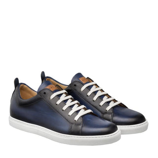 Mezlan Artemis Men's Shoes Navy Calf-Skin Leather Sneakers 9486 (MZ3125)-AmbrogioShoes