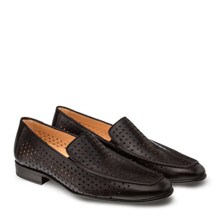 Mezlan Astori Black Calf Skin Summer Loafers (MZ2806-BLK)-AmbrogioShoes