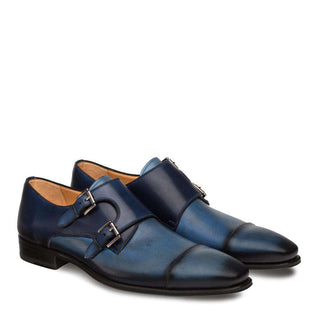 Mezlan Bardem Men's Luxury Shoes Blue Calfskin Leather Loafers 8979(MZ2719)-AmbrogioShoes